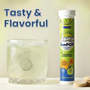 AmPOP for Quick Relief - The Only Ayurvedic Effervescent with 1500mg Amla Extract and Roasted Cumin Supplements Ayuttva 