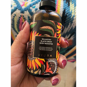 Balaayah Black Gram Body Booster - Body Oil with Black Gram, Nutsedge, Velvet Bean and Himalayan Rock Salt Body Oil iYURA 