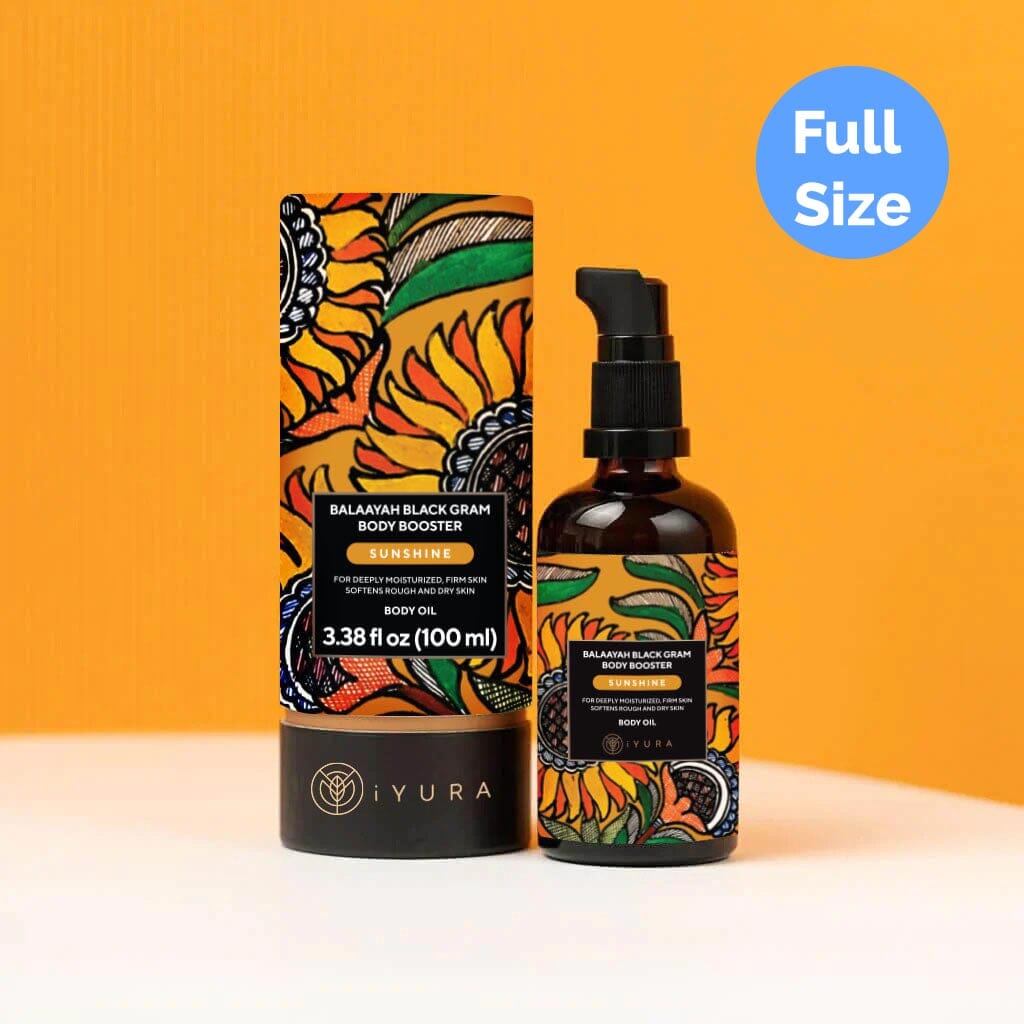 Balaayah Black Gram Body Booster Sunshine Blend Body Oil iYURA 3.38 fl oz (100 ml) 