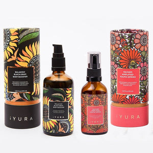 Black Gram Face & Body Duo - Best Moisturizers for Dry Skin, Aging Skin and Mature Skin - Pick Your Size Beauty set iYURA 