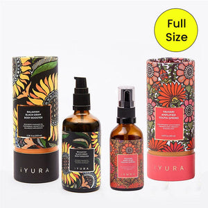 Black Gram Face & Body Duo - Best Moisturizers for Dry Skin, Aging Skin and Mature Skin - Pick Your Size Beauty set iYURA Full Sizes 