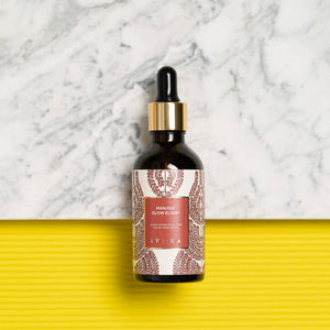 Glow Elixir - 100% Natural Night-Time Face Oil - Reduces Age Spots' Appearance, Look of Wrinkles & Fine Lines - Made with Manjistha, Lemon and Butter Tree Bark Night-time face oil iYURA 