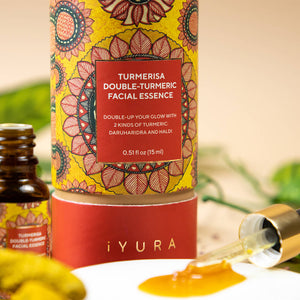 The Golden Years Duo: Yauvari Amplified Youth Spring and Turmerisa Double-Turmeric Facial Essence Beauty set iYURA 